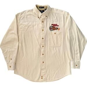 Road Hog Embroidered Boar Bill Blass Button Down Shirt Adult Medium